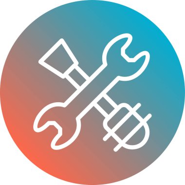 İngiliz anahtarı. Web simgesi basit illüstrasyon