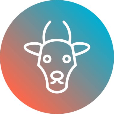 inek simgesi vektör illüstrasyonu