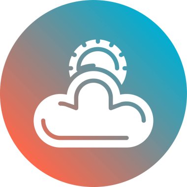 Bulut simgesi vektör illüstrasyonu