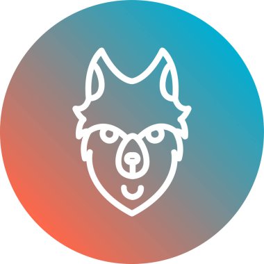 Kurt düz vektör simgesi