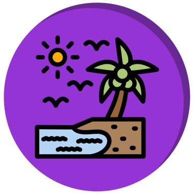 plaj palmiyesi simgesi