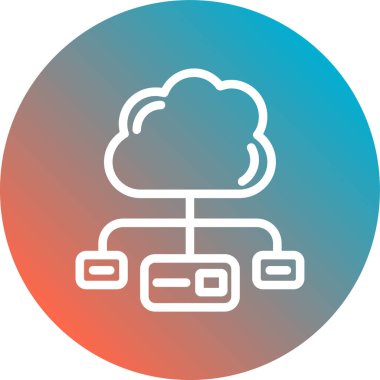 Bulut hesaplama. vektör illüstrasyonu