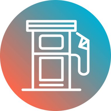 Gaz simgesinin vektör illüstrasyonu