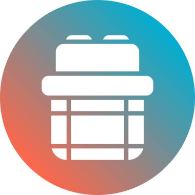 Modern b 'nin vektör illüstrasyonu çanta simgesinden yoksun