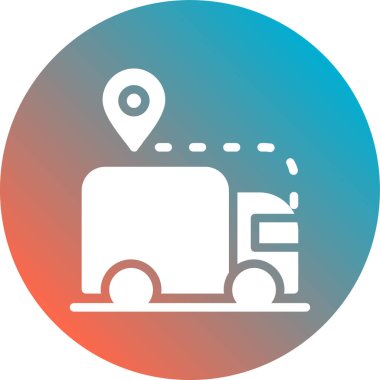 Kamyon. Web simgesi basit illüstrasyon