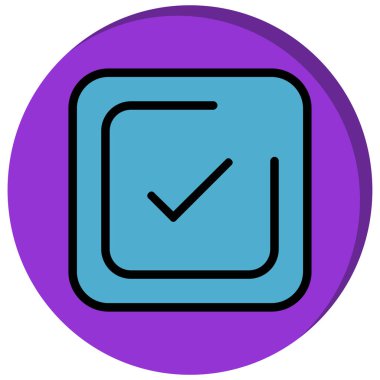 Tamam. Web simgesi basit illüstrasyon