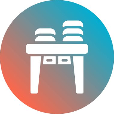 Sandalye. Web simgesi basit illüstrasyon