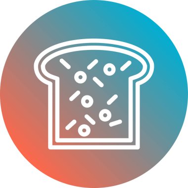 Ekmek. Web simgesi basit illüstrasyon