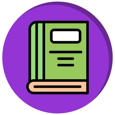 Kitap Simgesi. Vektör İllüstrasyonu