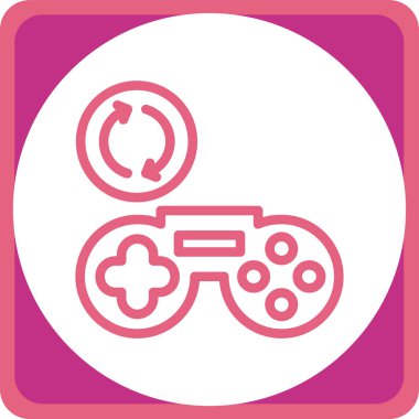 Oyun kontrolörü. Web simgesi basit illüstrasyon