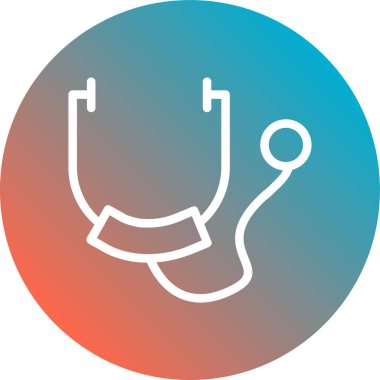 Stetoskop simgesinin vektör çizimi