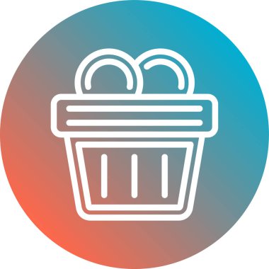 Çöp. Web simgesi basit illüstrasyon