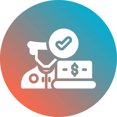 Onay işareti düz vektör simgesi