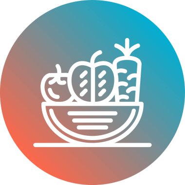 meyve düzlüğü simgesi, vektör illüstrasyonu