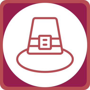 Şapka. Web simgesi basit illüstrasyon