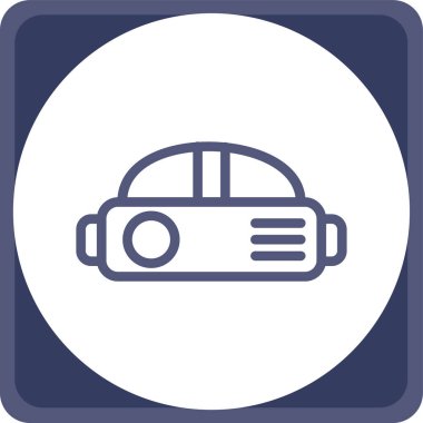 otomobil otomobil ikonu vektör illüstrasyonu