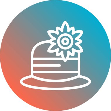 cupcake simgesi, basit vektör illüstrasyonu