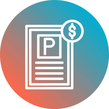 Vektör vergisi simgesi, vektör illüstrasyonu