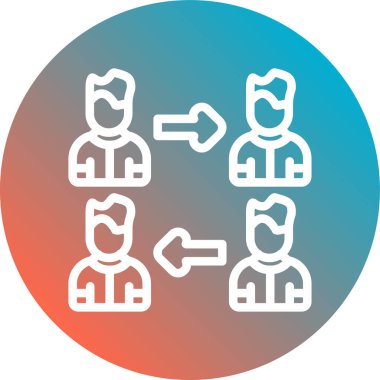 bir grup insan simgesi vektör illüstrasyon tasarımı