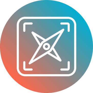 Eşsiz Pusula Vektör Satırı Simgesi