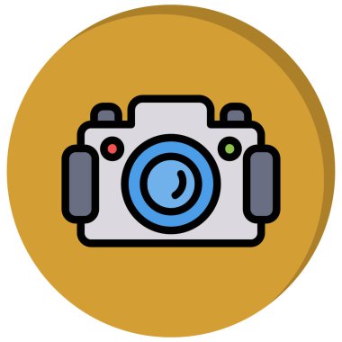 Kamera. Web simgesi basit illüstrasyon