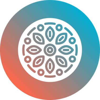 Bir çiçek simgesinin vektör illüstrasyonu