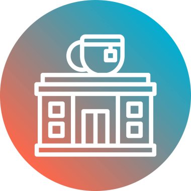 Kahve kupası. basit tasarım vektörü