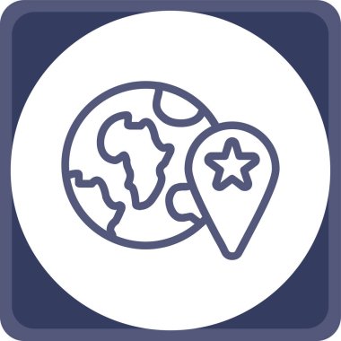 harita simgesi vektör illüstrasyonu