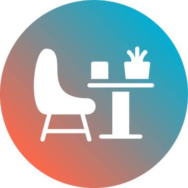 Koltuk. Web simgesi basit illüstrasyon