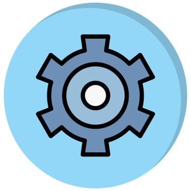 dişli simgesi vektör illüstrasyonu