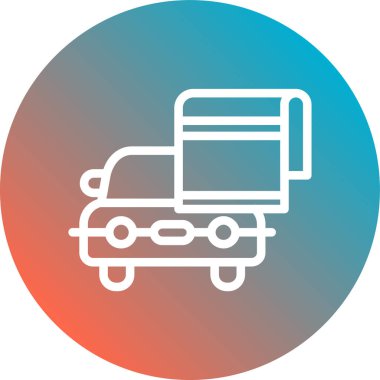 Teslimat kamyonu simgesinin vektör çizimi