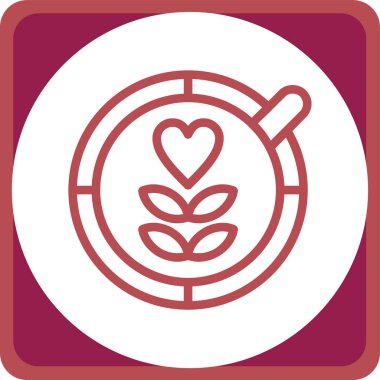 Aşk kalbi. Web simgesi basit illüstrasyon