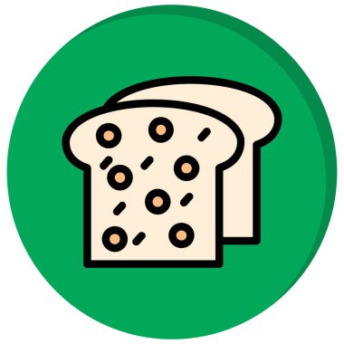 Ekmek. Web simgesi basit illüstrasyon