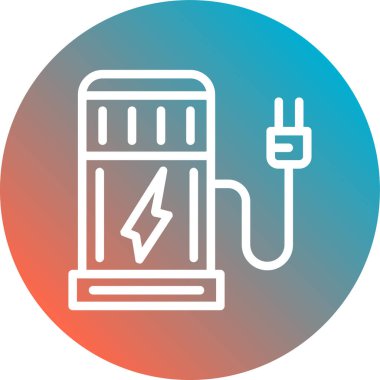 Düz biçimli elektrik dolgu simgesi