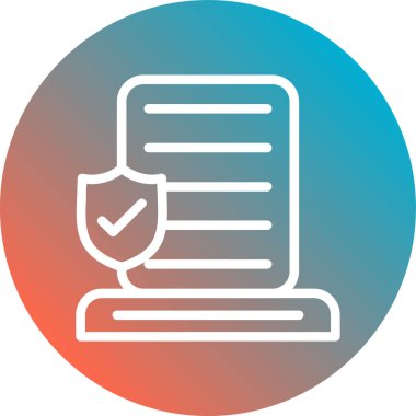 Kontrol listesi. Web simgesi basit illüstrasyon