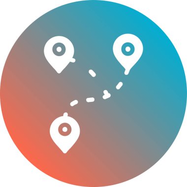 Vektör konumu simge illüstrasyonu