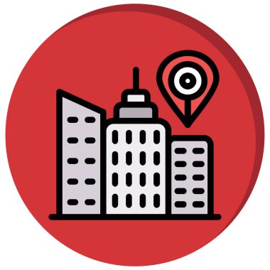 konum simgesi vektör illüstrasyonu