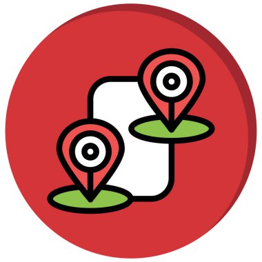 harita pin ikonu vektör illüstrasyonu