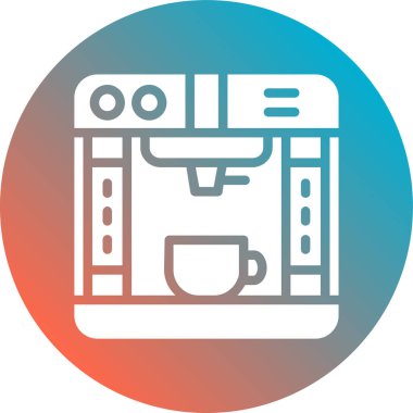 kahve makinesi simgesini, vektör çizim