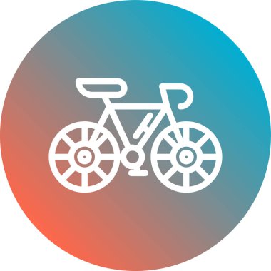 Düz stil izole edilmiş arka planda bisiklet simgesi