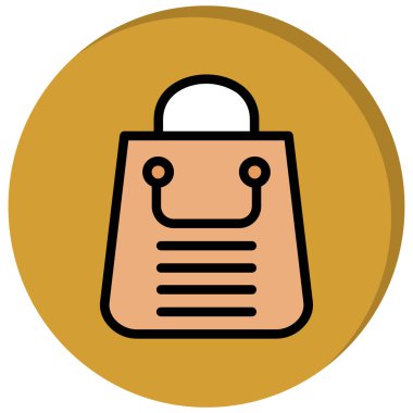 Çanta. Web simgesi basit illüstrasyon