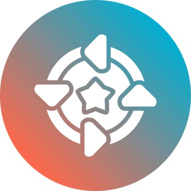 Bir yıldız simgesinin vektör illüstrasyonu