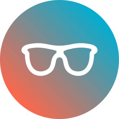 Gözlük. Web simgesi basit illüstrasyon