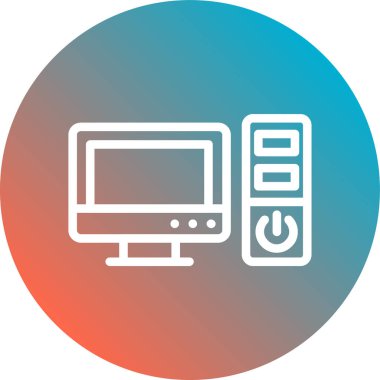 bilgisayar vektör simgesi modern basit illüstrasyon