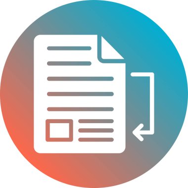 belge düz simgesi, vektör illüstrasyonu