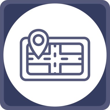 Harita simgesi vektör illüstrasyonu. seyahat kavramı