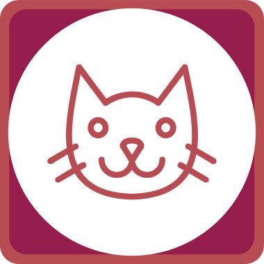 Kedi. Web simgesi basit tasarım