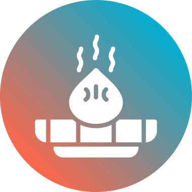 Sıcak su ikonu. vektör illüstrasyonu