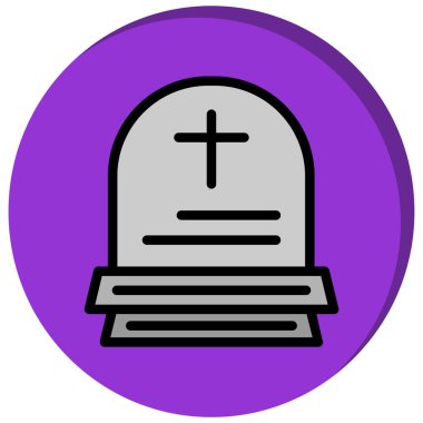 mezar taşı simgesi modern vektör illüstrasyonu