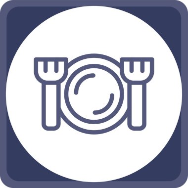 Restoran simgesi vektör illüstrasyonu